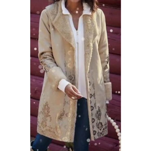 Soft Surroundings Jackets & Blazers - NWOT Women's Soft Surroundings Brigitta Faux Shearling Coat, Medium